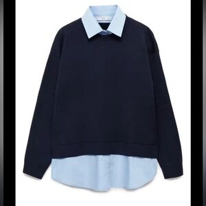 Mango Fede Mixed Media Sweater